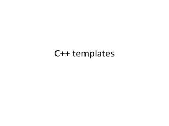 C++ templates