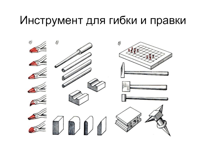 Главный инструмент. Инструменты для правки и гибки. Инструменты и приспособления для правки. Инструменты и приспособления применяемые при правке. Инструменты и приспособления применяемые при правке металла.