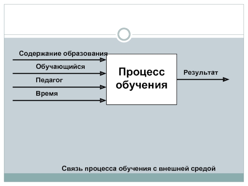 Время образования теста. Содержание процесса обучения. Со-т содержание.