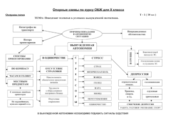 Опорные схемы по курсу ОБЖ для X класса