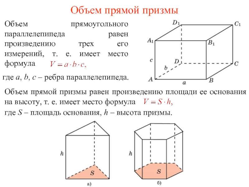 Объем параллелепипеда картинка