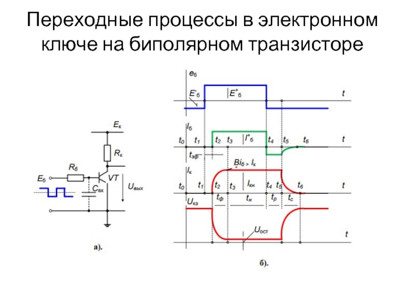 Схему электронного ключа на биполярном транзисторе