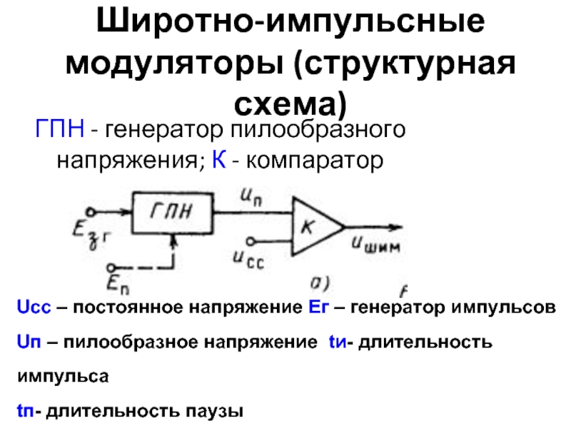 Широтно импульсный модулятор схема