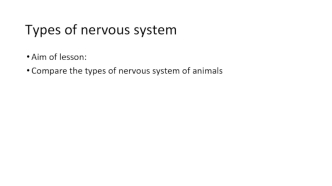 Types of nervous system