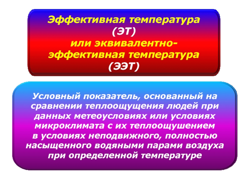 Эффективная температура. Метод эквивалентно эффективных температур. Эффективная температура и эквивалентно эффективная температура. Методика эквивалентно-эффективных температур.