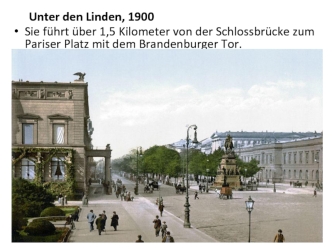 Unter den Linden, 1900
