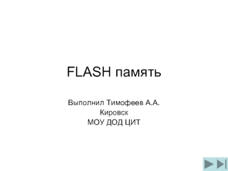 FLASH память