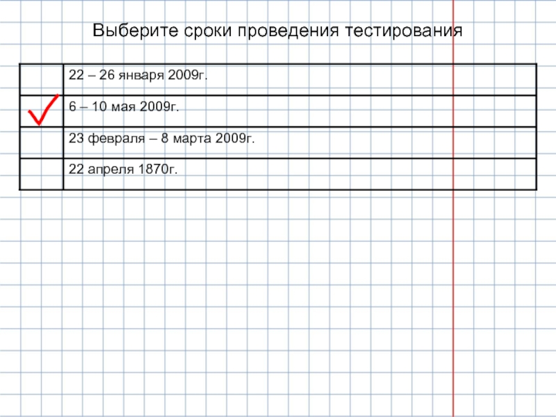 Выберите срок