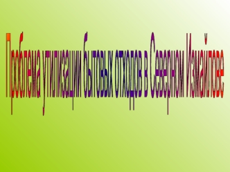 Проблема утилизации бытовых отходов
в Северном Измайлове