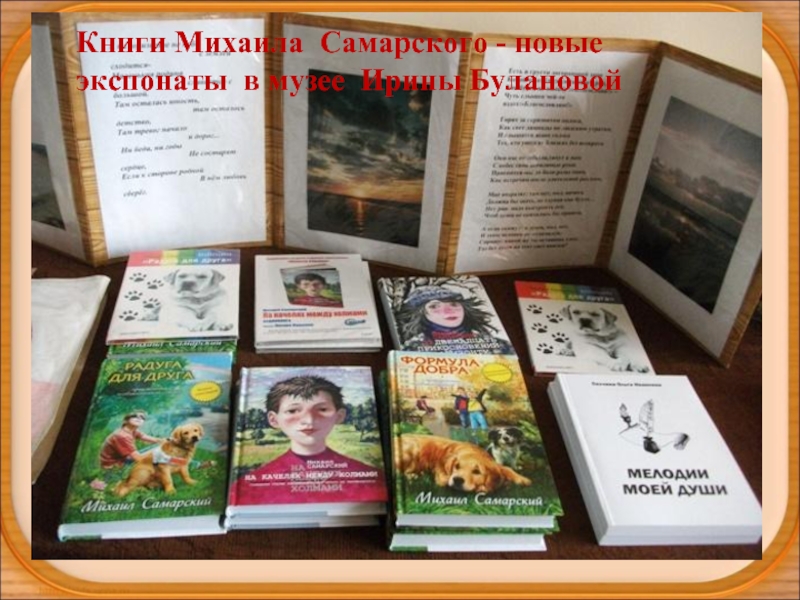 Книги Михаила  Самарского - новые  экспонаты  в музее  Ирины Булановой
