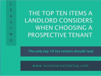 10 Things A Landlord Considers to Choose a Tenant