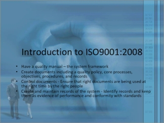 Introduction to ISO9001:2008