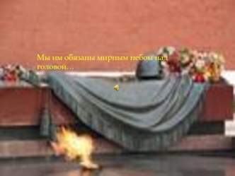 Мы им обязаны мирным небом над головой…
