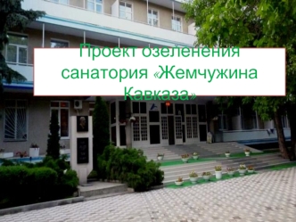 Проект озеленения санатория Жемчужина Кавказа