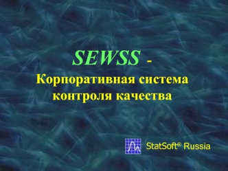 SEWSS  -
Корпоративная система
контроля качества