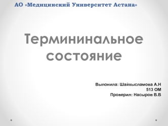 Термининальное состояние