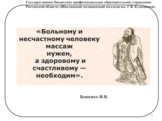 Основы массажа