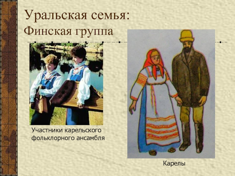 Уральская семья какой народ. Уральская семья. Уральская семья народы России. Карелы языковая группа. Уральская семья группы и народы.