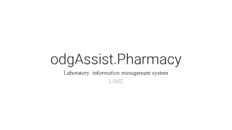 odgAssist. Pharmacy