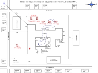 План-схема расположения объекта на местности