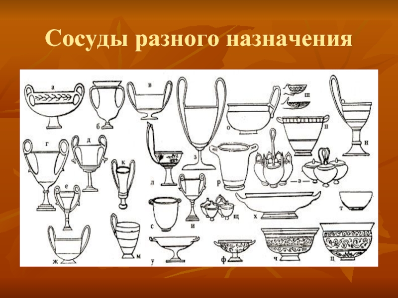 Разного назначения. Разные сосуды. Сосуд образ вазы разного назначения. Картинки сосуды разной формы. Назначение различных древнегреческих.