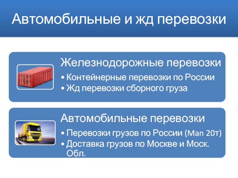 Презентация для транспортной компании