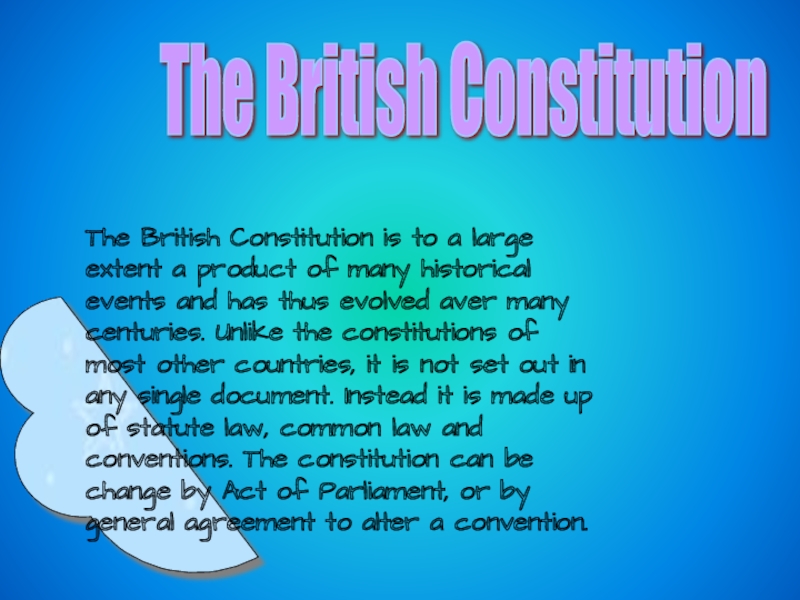 The british constitution презентация