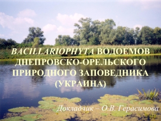 BACILLARIOPHYTA ВОДОЕМОВДНЕПРОВСКО-ОРЕЛЬСКОГО ПРИРОДНОГО ЗАПОВЕДНИКА(УКРАИНА)