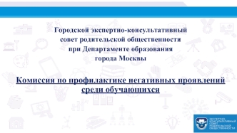 Комиссия по профилактике негативных проявлений среди обучающихся