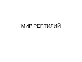 Мир рептилий. Первые пресмыкающиеся (рептилии)