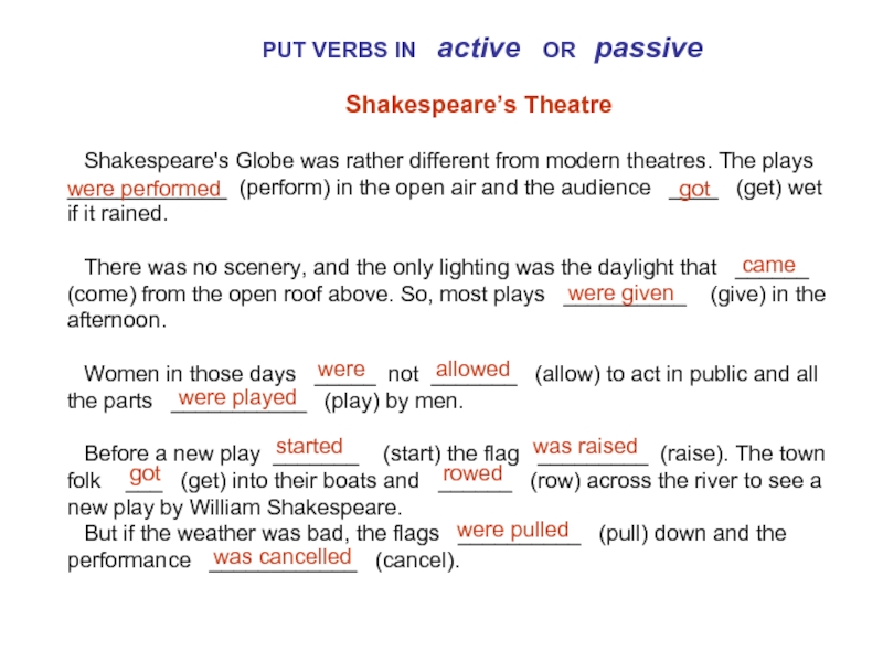 Rather different. Shakespeares Globe was rather different from.