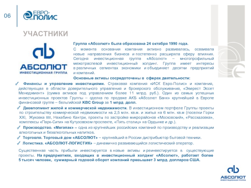 Информация о компании. Группа компаний Абсолют. Инвестиционная группа Абсолют. Инвестиционная группа Абсолют руководство. Компания Абсолют Москва.