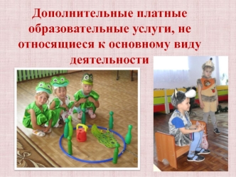 Дополнительные платные образовательные услуги, не относящиеся к основному виду деятельности