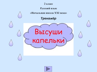 Высуши капельки. Тренажёр