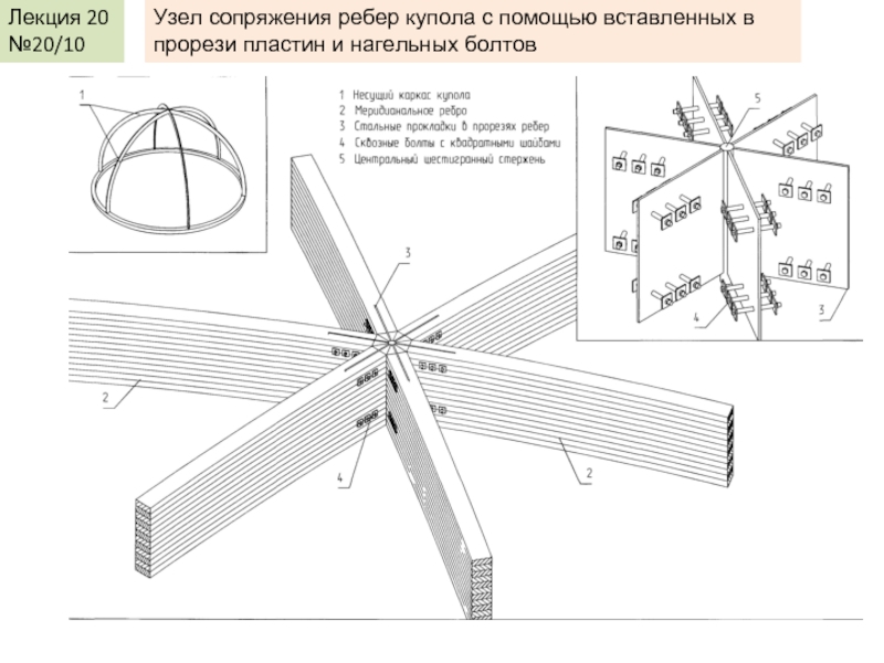 Расчетная схема купола