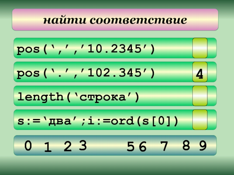 5 найдите соответствие