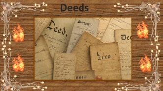 A deed (anciently 