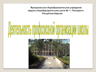 Деятельность
профсоюзной организации
школы