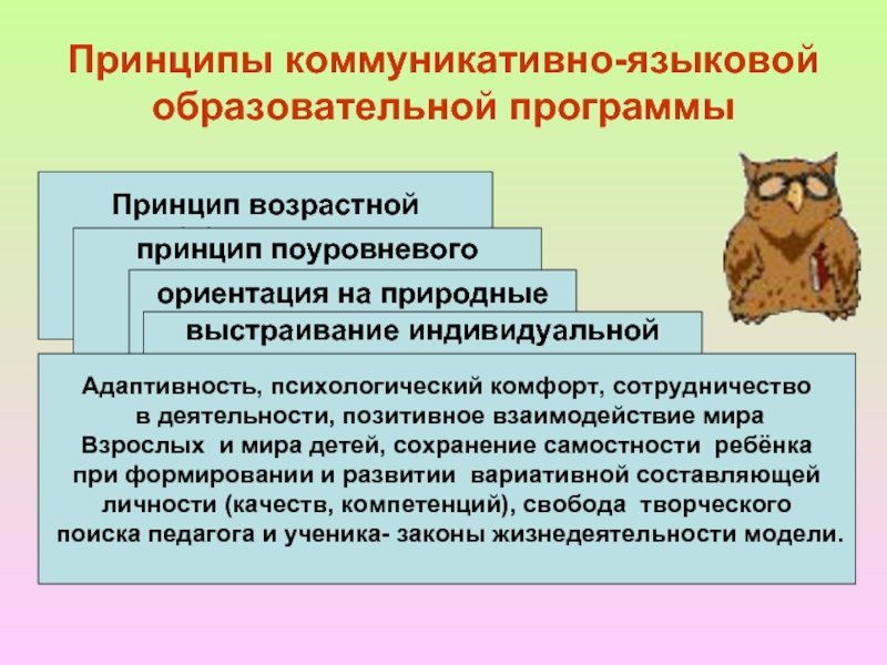 Принцип коммуникативности. •Разработка коммуникативной идеи. Коммуникативные принципы. Что такое коммуникативный языковой практикум.