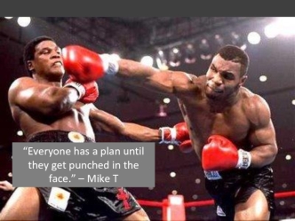 “Everyone has a plan until they get punched in the face.” – Mike T