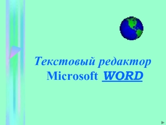 Текстовый редактор Microsoft WORD