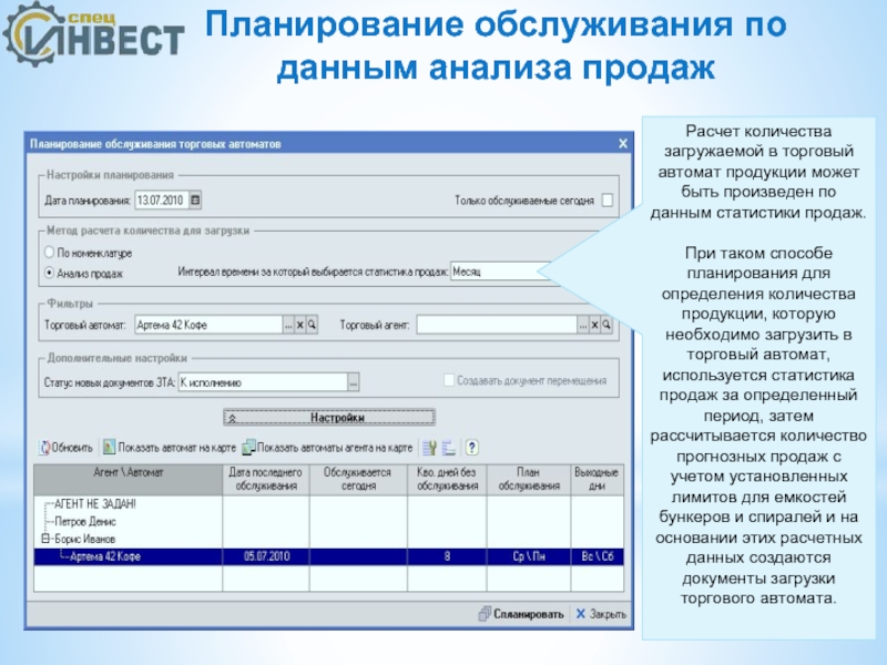 Планирование обслуживания