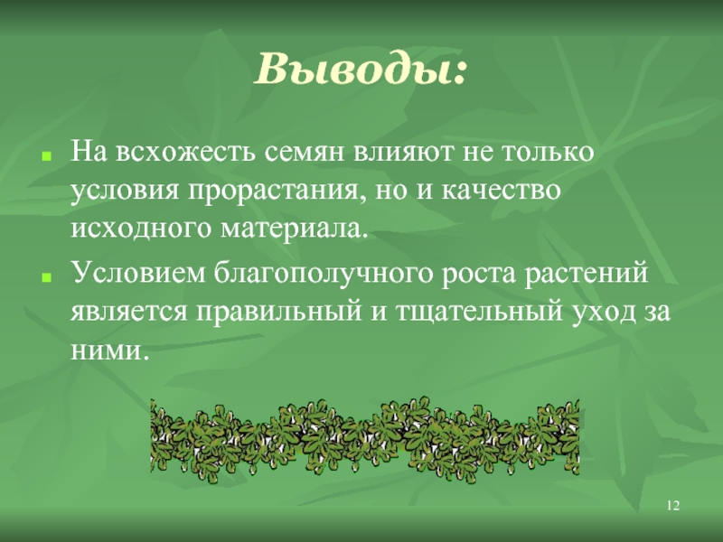 Всхожесть семян. Условия прорастания семян вывод. Вывод о всхожести семян. Выводы про простанию семян. Вывод на тему прорастание семян.