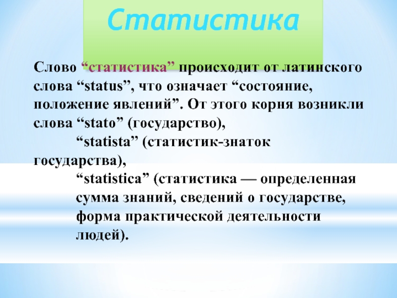 Какое латинское слово происходит