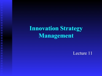 Innovation Strategy Management