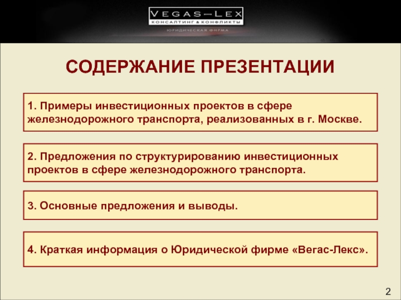 Основное содержание презентации