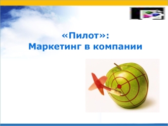 Пилот:
Маркетинг в компании