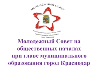 Молодежный Совет на общественных началах
при главе муниципального образования город Краснодар