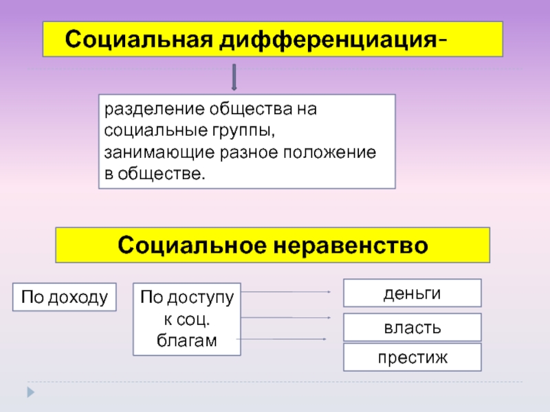 Разделение общества на группы проект