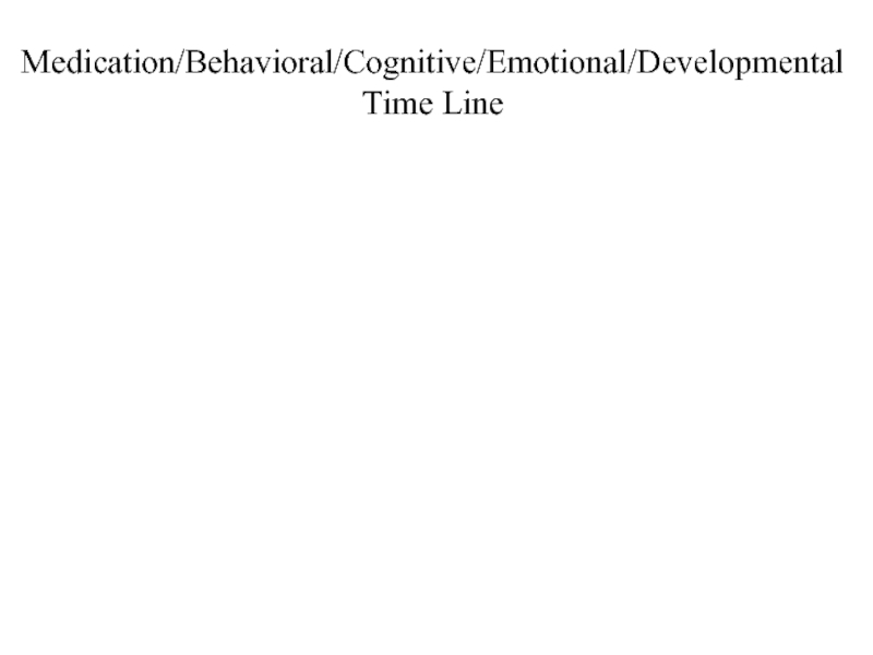 Medication/Behavioral/Cognitive/Emotional/Developmental Time Line